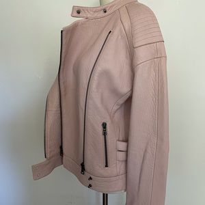 J Brand blush pink leather jacket XS